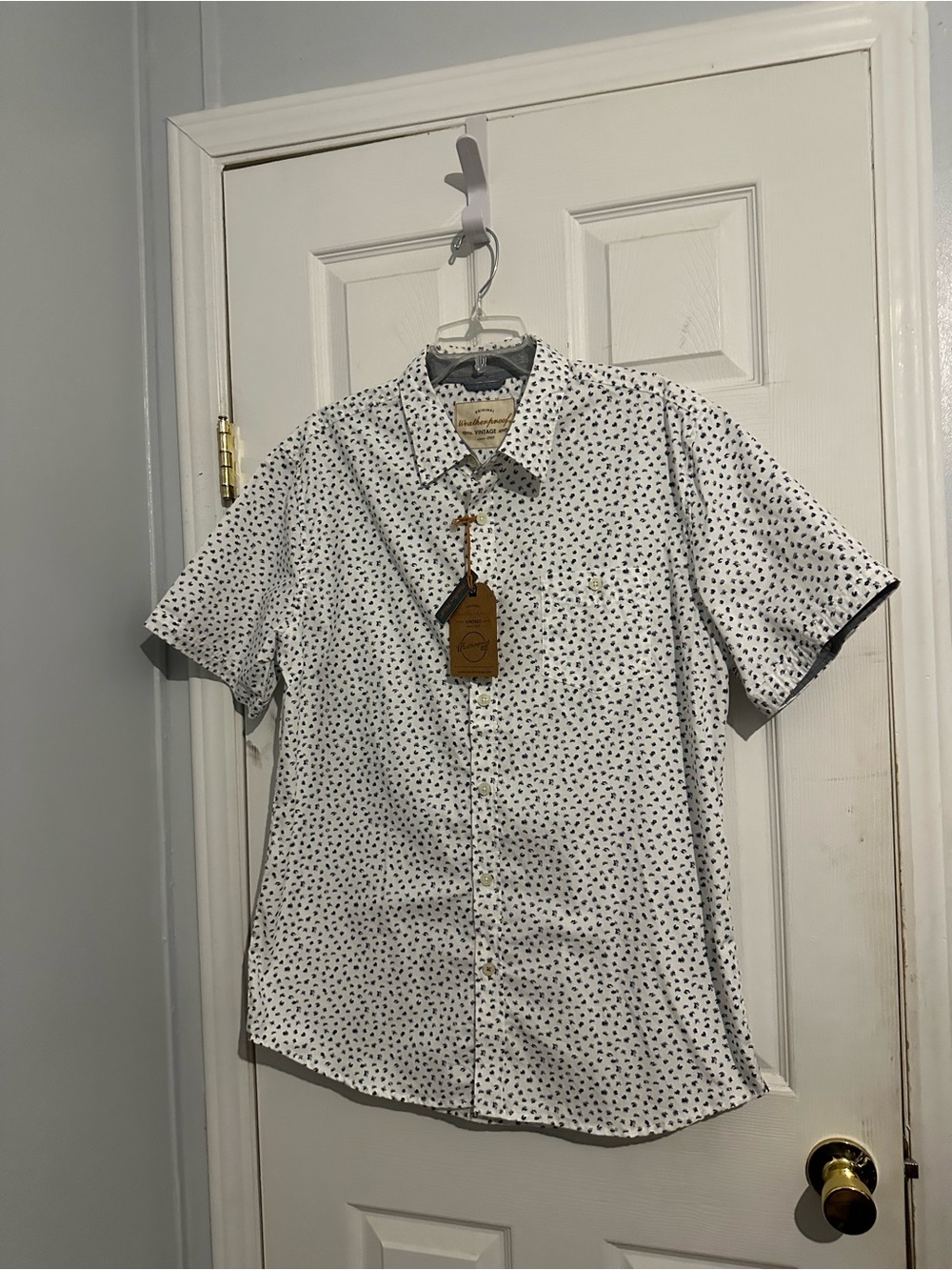 Weatherproof Vintage Men's Short Sleeve Button Down Shirt Size Large